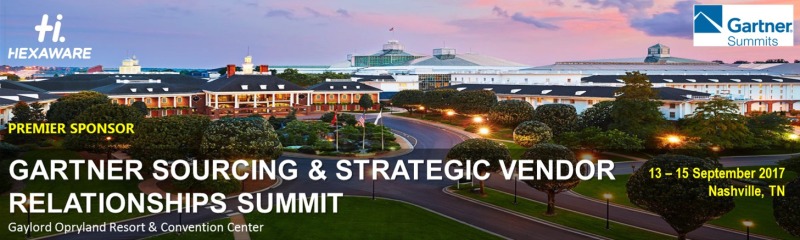 Gartner Sourcing & Strategic Vendor Relationships Summit, 2017 Hexaware